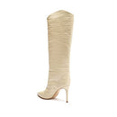 B09HLHMC6B SCHUTZ Women's Maryana Tall Boots, Eggshell, Size: 6 - Like New