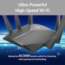 D-Link WiFi Router AC3000 Mesh Smart MU-MIMO Tri Band DIR-3040-US - Black Like New