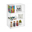 Acrylic Countertop Open Case 12.375” Wide w/ 2 Non-Removable Shelf Holes BRONZE - Brand New