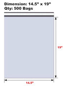 iMBAPrice 500 14.5x19 Premium Matte Finish White Poly Mailers Envelopes - Brand New