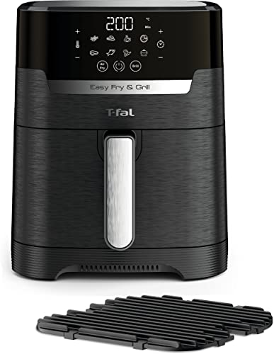 T-FAL AIR FRYER & GRILL COMBO DIGITAL 2-IN-1 4.4 QUART EY505852 - BLACK - Like New