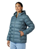 32 Degrees Heat Women’s Lightweight Packable Hooded Jacket X-Small Goblin Blue - Brand New
