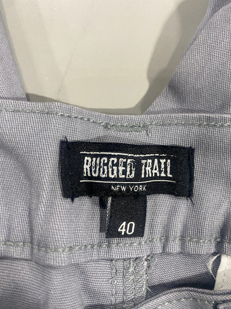 RUGGED TRAIL MEN'S CARGO 4-WAY STRETCH BELTED SHORTS - SIZE: MEN 40 - GRAY - Brand New