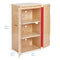 ECR4KIDS PLAY KITCHEN REFRIGERATOR WOODEN PLAYSET ELR-3127 - NATURAL - Like New