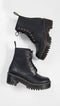 23921001 Dr. Martens Women's Shriver Hi Fashion Boot Black Burnished Wyoming 7 Like New