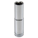 HUSKY 3/8 IN. DRIVE 12 MM 6-POINT METRIC DEEP SOCKET - SILVER - Brand New