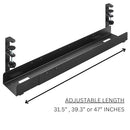 Length Adjustable Black Under Desk Cable Management Tray Up to 47’’ No Drill - Brand New