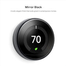GOOGLE NEST LEARNING THERMOSTAT 3RD GEN PROGRAMMABLE SMART A0013 - MIRROR BLACK - Like New