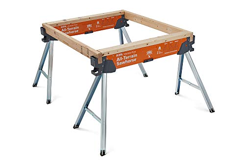 BORA Portamate All-Terrain Sawhorse, Tap to Adapt Swivel Leg PM-4520 Orange - Like New
