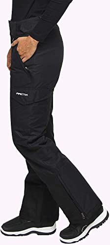 Arctix Women's Snow Sports Insulated Cargo Pants Black Outside, Grey Inside - Brand New