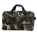 ROCKLAND ROLLING DUFFEL BAG,BLACK,CAMO,22" - Brand New