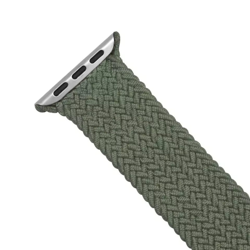 APPLE WATCH BRAIDED SOLO LOOP 45MM MR193AM/A - SIZE 8 - OLIVE - Like New