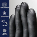 GENERIC BULK DISPOSABLE NITRILE GLOVES 9 MIL CASE OF 1000, LARGE - BLACK - Brand New