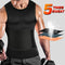 Cimkiz Men's Sauna Suit Shirt, Compression Vest, Sweat-Boosting, 2XL - Black - Like New