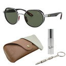 Ray-Ban RB3703M SCUDERIA FERRARI Circular Shape Sunglasses w/Official Kit - Like New