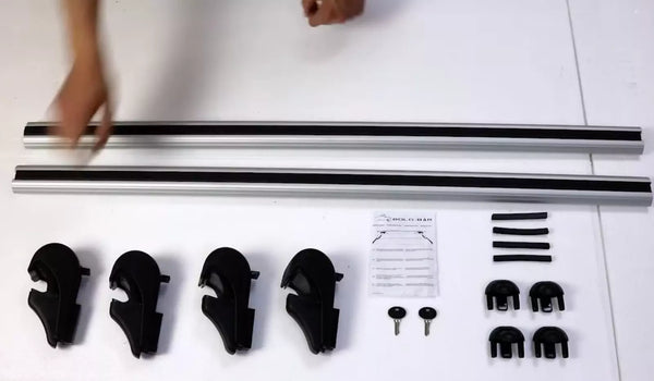 CARRYTEC LOCKABLE ROOF RACK CROSS BARS LUGGAGE CARRIER OMAC CARRYTEC - BLACK - Like New