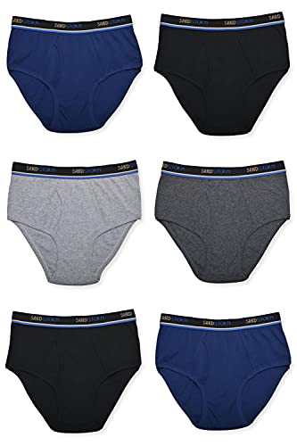 SSM256 Sand Storm Mens Boxer Briefs or Briefs 6-Pack 3XL Blue/Black/Grey - Brand New