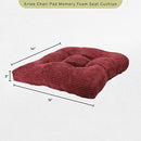 ARLEE CHAIR CUSHIONS FOR DINING CHAIRS, SET OF 2 - MEMORY FOAM - BURGUNDY RED - Like New