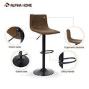 ALPHA HOME Bar Stools Counterr Seat Modern Square Pu Leather Kitchen Counter - Brand New