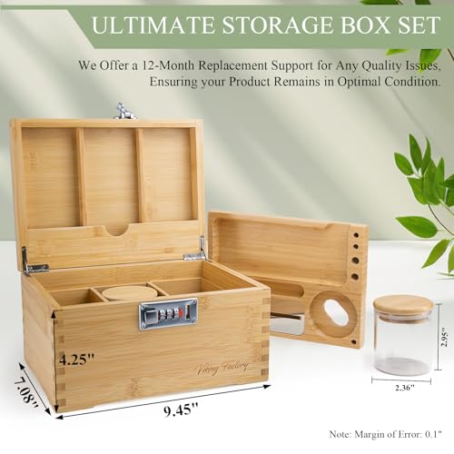 VIKING FACTORY LARGE BAMBOO BOX TRAY SET BUNDLE, 2 PACK - BAMBOO - Like New