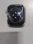 APPLE WATCH SERIES 9 (GPS + LTE ) 45MM SILVER STAINLESS STEEL WHITE SPORT BAND - Like New