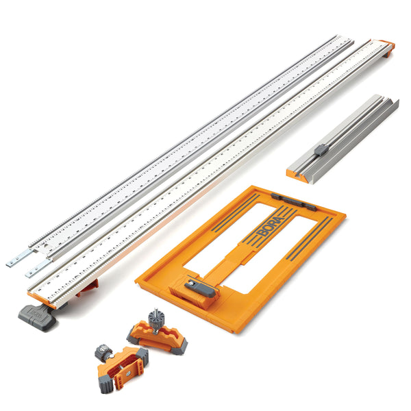 BORA 5-Piece NGX Deluxe Clamp Edge System Set for Making Precision Cuts - ORANGE - Like New