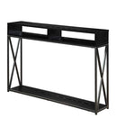 161889BL CONVENIENCE CONCEPTS TUCSON DELUXE CONSOLE TABLE WITH SHELF - BLACK - Like New