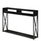 161889BL CONVENIENCE CONCEPTS TUCSON DELUXE CONSOLE TABLE WITH SHELF - BLACK - Like New