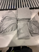BIBB HOME BAMBOO 2000 THREAD COUNT 4-PIECE CHAMBRAY TWIN XL - SILVER LIGHT GRAY - Like New