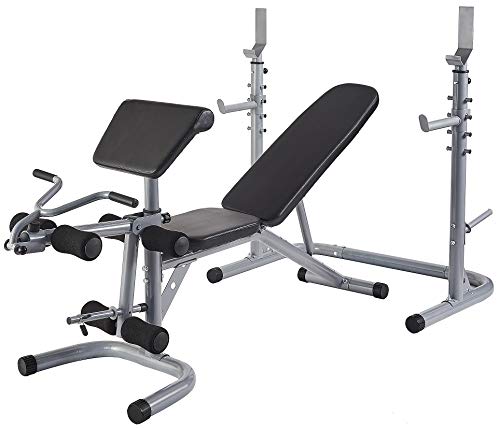 SPORZON! SPORZON! MULTIFUNCTIONAL WORKOUT STATION OLYMPIC BENCH 800LB - GRAY - Like New