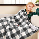 Electric Heated Sherpa Buffalo Plaid Christmas Throw Blanket Electric Heated - Like New