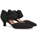 COUTGO WOMENS LOW KITTEN HEEL - SIZE: WOMEN 10 - BLACK - Like New