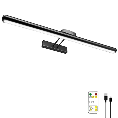 MQOUO 24.4" WIRELESS PICTURE LIGHTS DIMMABLE/TIMER OFF CDTY620-YK-5V - BLACK - Like New