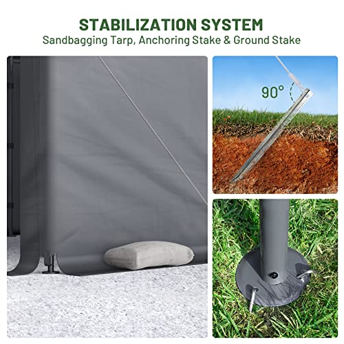 CECAROL C03 10X20FT HEAVY DUTY CARPORT 180G HEAT-SEALING ALL WEATHERTARP - WHITE - Like New