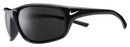 NIKE EV1134-001 ADRENALINE SUNGLASSES SHINY BLACK/WHITE FRAME COLOR, GREY LENS - Like New