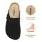 XIAKOLAKA WOMEN'S SUEDE CLOGS ADJUSTABLE BUCKLE SLIP ON WOMEN 8 - BLACK - Like New