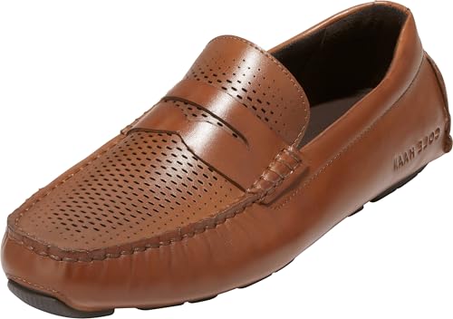COLE HAAN MEN'S GRAND LASER PENNY LOAFER - SIZE: MEN 10.5 - BRITISH TAN/JAVA - Like New