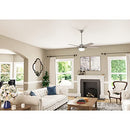 HUNTER 52" APEX II CEILING FAN, LED LIGHT KIT, HANDHELD REMOTE - BRUSHED NICKEL - Like New