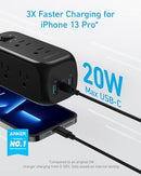 ANKER 332 USB POWER STRIP - 6 OUTLETS 10FT EXTENSION CORD POWER DELIVERY - BLACK Like New