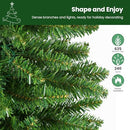 SHareconn 6ft Prelit Artificial Hinged Slim Christmas Tree,RGB Lights - Green - Like New
