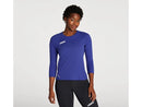 HOKA WOMEN'S GLIDE 3/4 SLEEVE - SIZE: WOMEN M - BLUE - Brand New