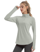 KFEEP WOMEN'S SUN SHIRTS LONG SLEEVE ATHLETIC UPF 50+ GRAYISH GREEN XS - Brand New