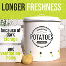 LOFTASTIC Potato Onion Storage Bin (3 Pack), Rectangular, Elegant - White - Brand New