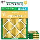 Filterbuy 20x25x1 Air Filter MERV 11 Pet & Allergy Defense (4-Pack) - Brand New