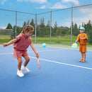 B SPORTS B TOYS KIDS PICKLEBALL GAME WOODEN PADDLE SET BX2347Z - BLUE/ORANGE - Like New
