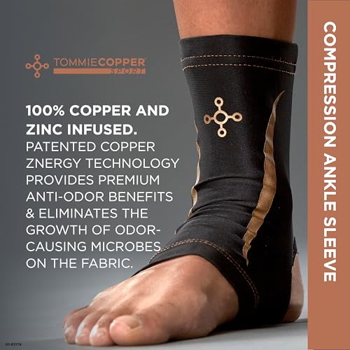01-63179 Tommy Copper TCK KIDS Youth Compression Performance Ankle Sleeve BRACE - Like New