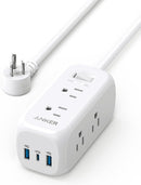 Anker 332 USB C Power Strip Surge Protector 300J 6 Outlets 20W A9169 - White - Like New