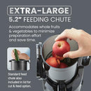 Elite Gourmet EJX320 Big Mouth Whole Fruit 5.2” Self-Feeding Chute, Cold Press - Like New