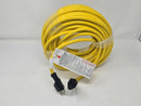 HBN 100FT OUTDOOR ELECTRIC CORD FOR LAWN & GARDEN SJTW-12AWG/3C - YELLOW - Like New
