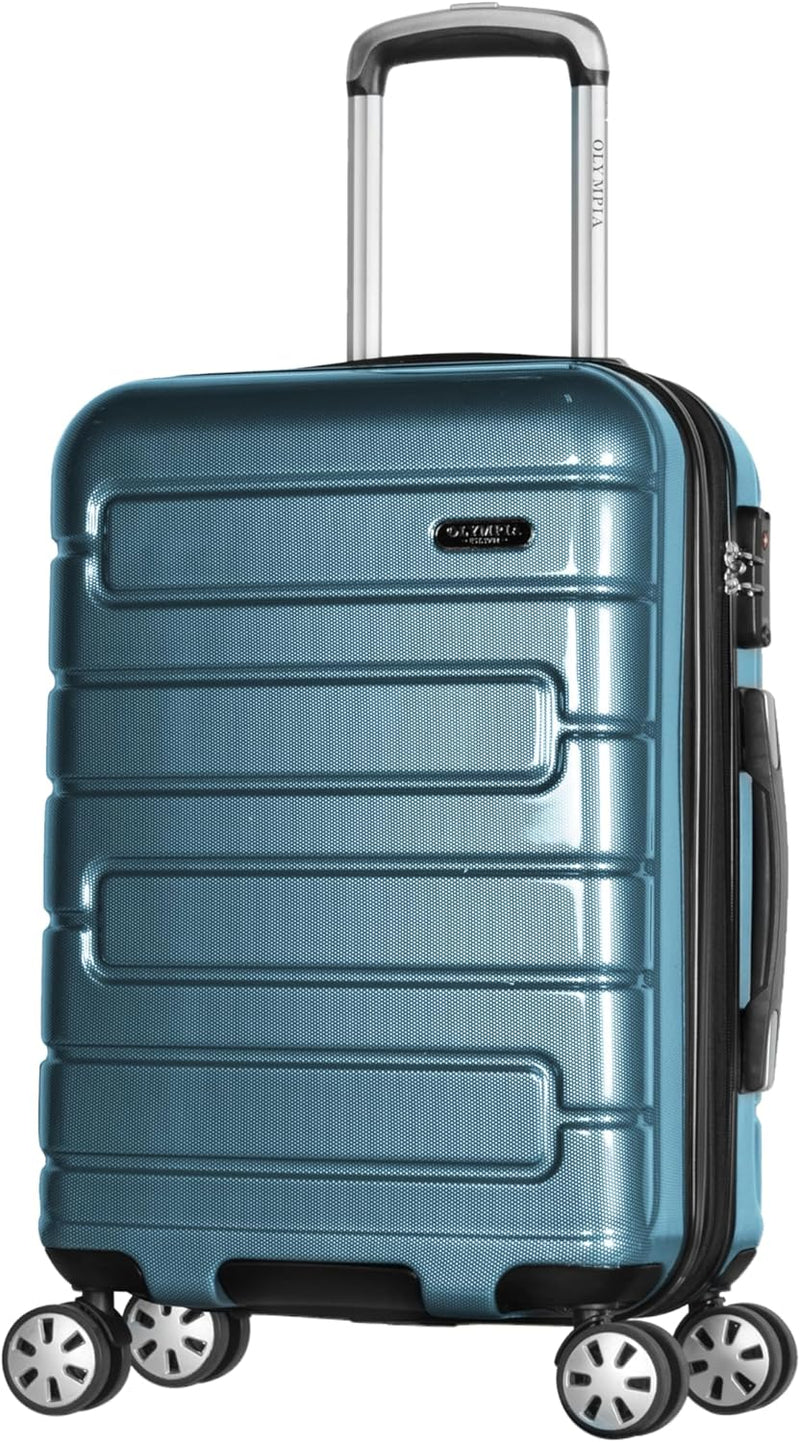 Olympia USA Nema 29 in Expandable Large-Size Hardside Spinner 3 PIECE SETS -TEAL Like New